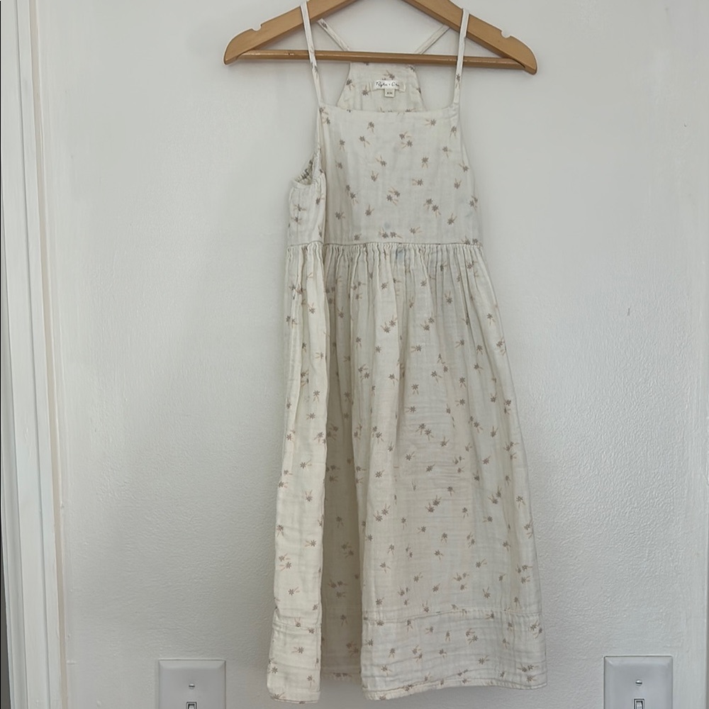 Rylee + Cru Cream Sleeveless Spaghetti Strap Sundress